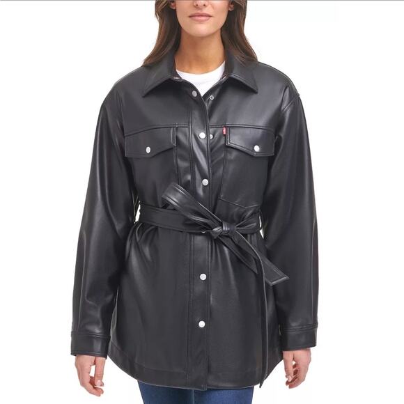 Levi's Jackets & Blazers - NWT Levi's Vegan Leather Coat Size XL